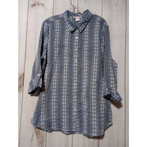 Allison Daley Shirt‎ Ladies Extra Large Button Front Airy - Picture 1 of 7